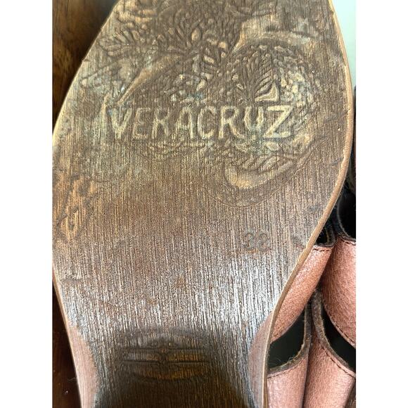 Sundance Veracruz Rinjani Leather Mules Heeled Clogs Brown EU 38 US 7.5-8 Boho - Picture 11 of 11